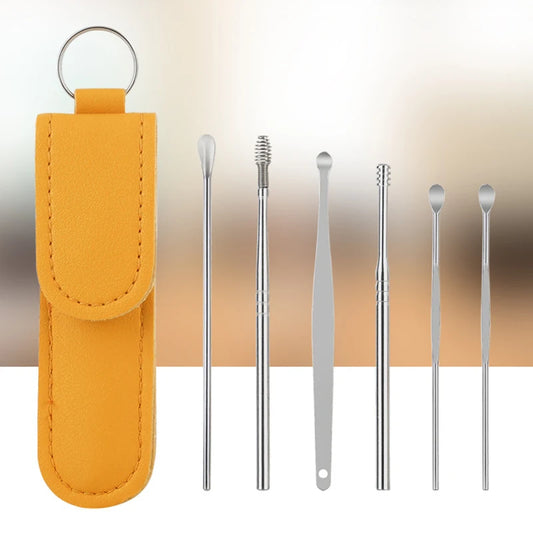 6-Piece Stainless Steel Ear Care Kit – Safe Ear Wax Removal Tools